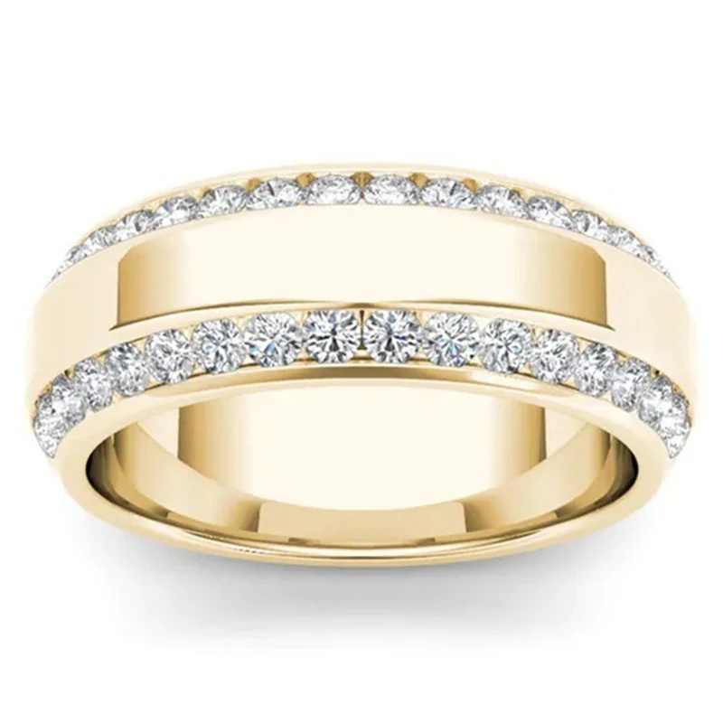 

14k Gold White 2 Carat Diamond Wedding Ring for Women Hip Hop Bizuteria Anillos De Diamond Gemstone Jewelry 14K Gold Ring Men