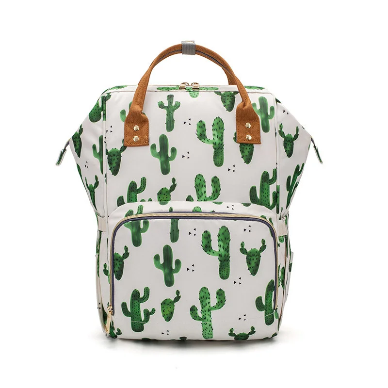 

Backpack Sunflower Lequeen Cactus Baby Diaper Print Changing Nappy Mummy Bag Maternity Large Capacity Baby Stroller Bags