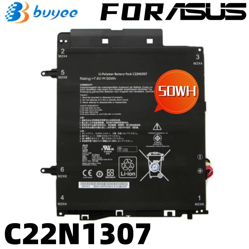 Новый аккумулятор C22N1307 для ноутбука ASUS Transformer Book R305 T300 T300LA-C4001H C4035H серии BB31T, 7,6 В, 50 Вт/ч, 6510 мАч