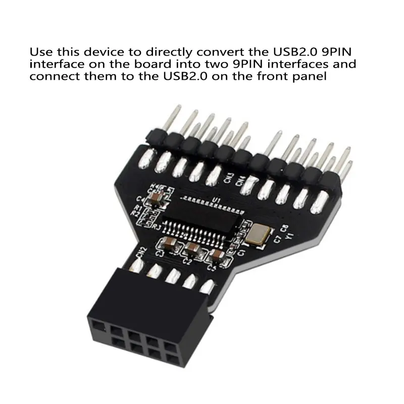 

1 шт. для разветвителя RGB, 9-контактный адаптер USB 2,0 9-контактного разъема