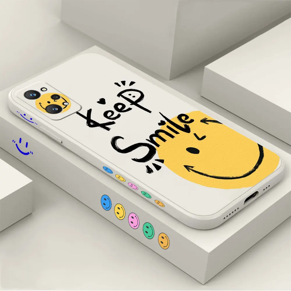 

Smile Face Case For Realme GT Neo 2 3 5 2T C21 C21Y C15 10 8 8I 7 7I 6 5 V25 V15 V13 V11 C25Y C17 9 V11S Pro Plus 4G 5G Cover