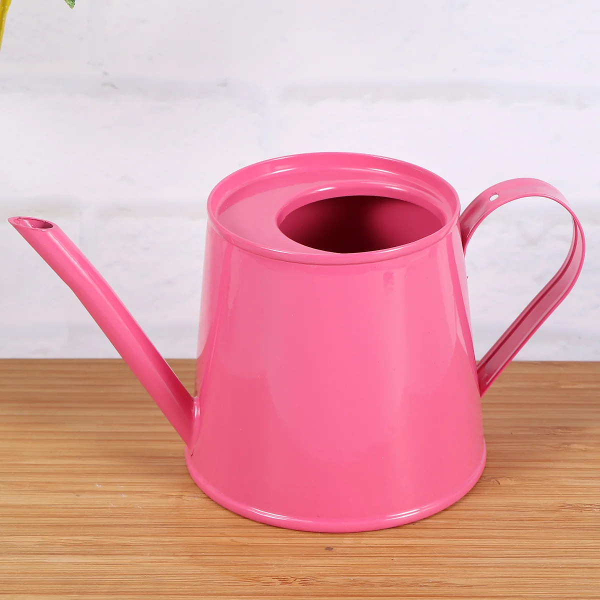 

Watering Can Children Watering Tin Pot Photo Props Long Spout Watering Pot Home Desktop Decoration ( Rosy )