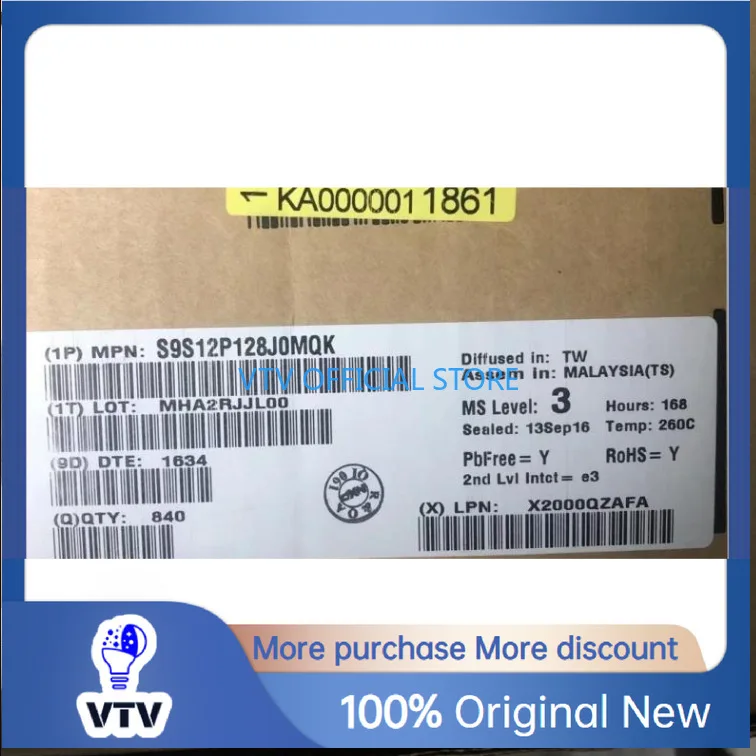 

Original New S9S12P128J0MQK 16bit 128K Integrated Circuit Chip