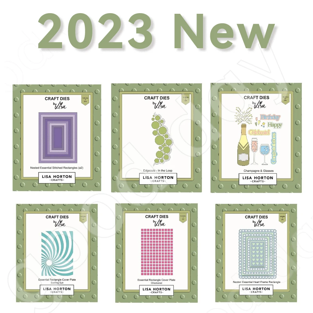

2023 New Wine Bottle Rectangle Frame Metal Cutting Dies Scrapbook Diary Decoration Embossing Template Diy Greeting Card Handmade
