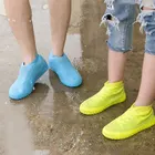 1 пара водонепроницаемых силиконовых чехлов для обуви, защита для обуви унисекс, резиновые сапоги для дома и улицы, многоразовые сапоги для дождливых дней