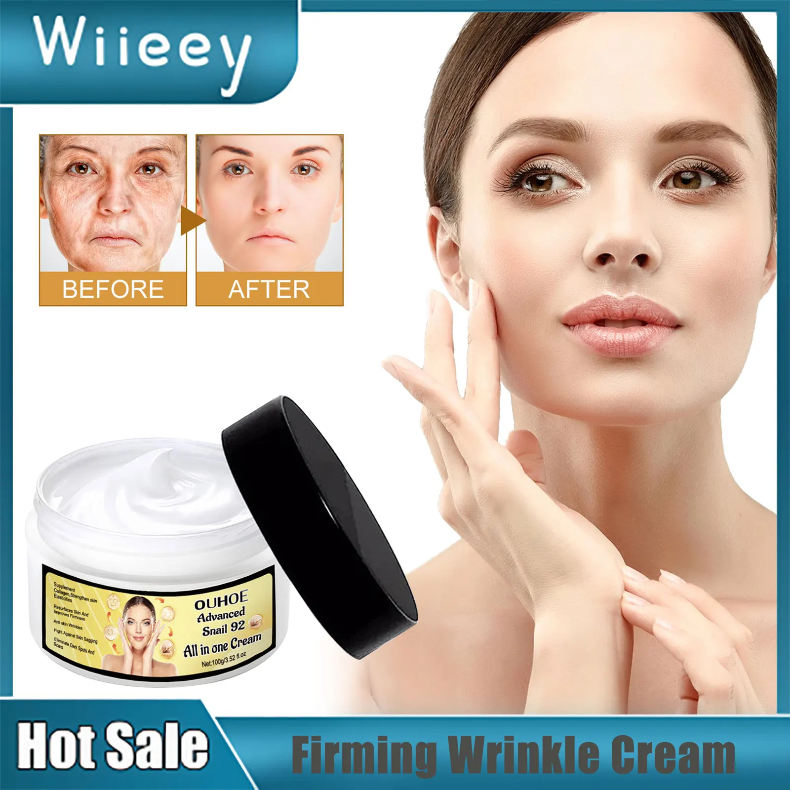 

Smoothing Wrinkle Cream Firming Lifting Fade Fine Lines Brightening Anti Aging Improve Dullness Sagging Moisturizing Face Cream