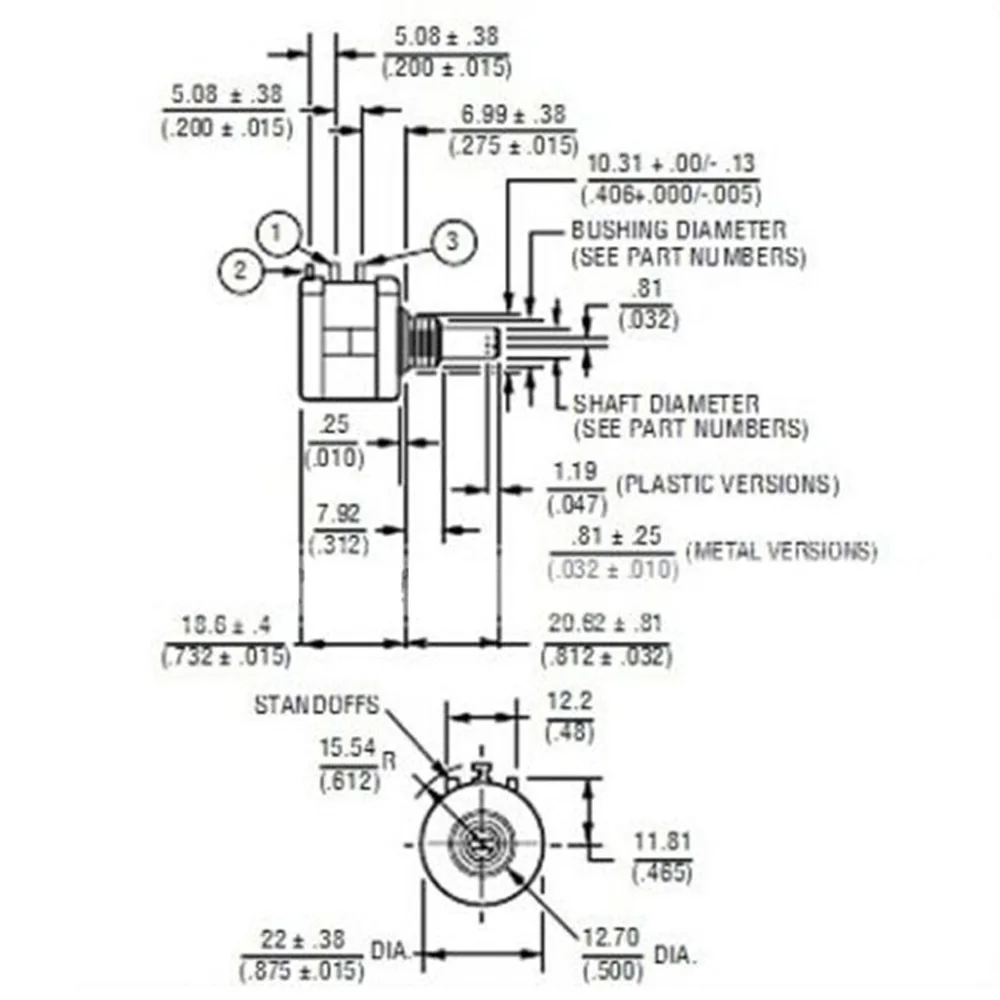 1 гайка многооборотный потенциометр аксессуары с проволочной обмоткой.