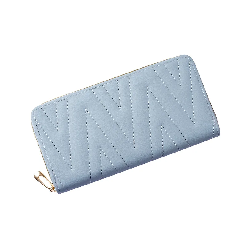 

Fashion Women's Wallet Women's Zipper Long Wallet Large Capacity Solid Color Wallet