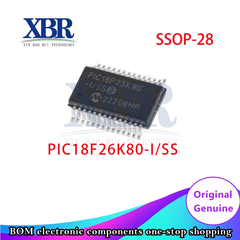 

5 pcs PIC18F26K80-I/SS SSOP-28 8 bit Microcontrollers MCU 64KB FL 4KBRM 16MIPS 12bit ADC CTMU