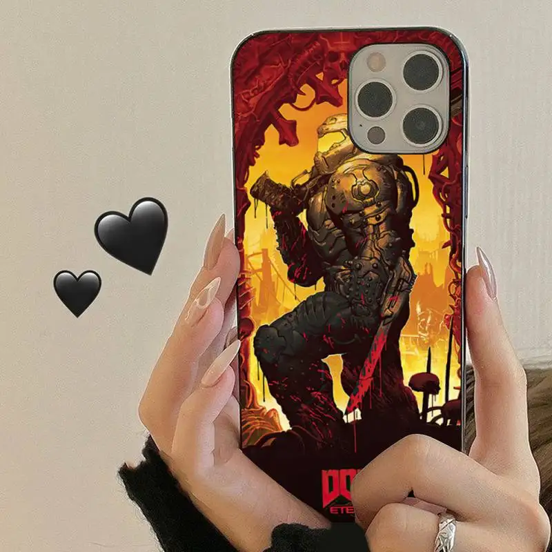 TOPLBPCS Doom Game Phone Case for iPhone 11 12 13 Mini Pro Max 8 7 6 6S Plus X 5 SE 2020 XR XS Funda Case
