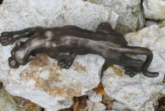 Статуэтка Пантера большая Кошка Тигр Пума Леопард Ягуар Скульптура Бронзовый