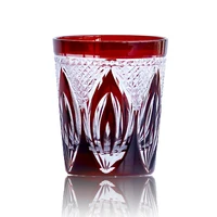bohemian czech handmade whiskey glass edo kiriko water juice glass hand cut to clear 220ml