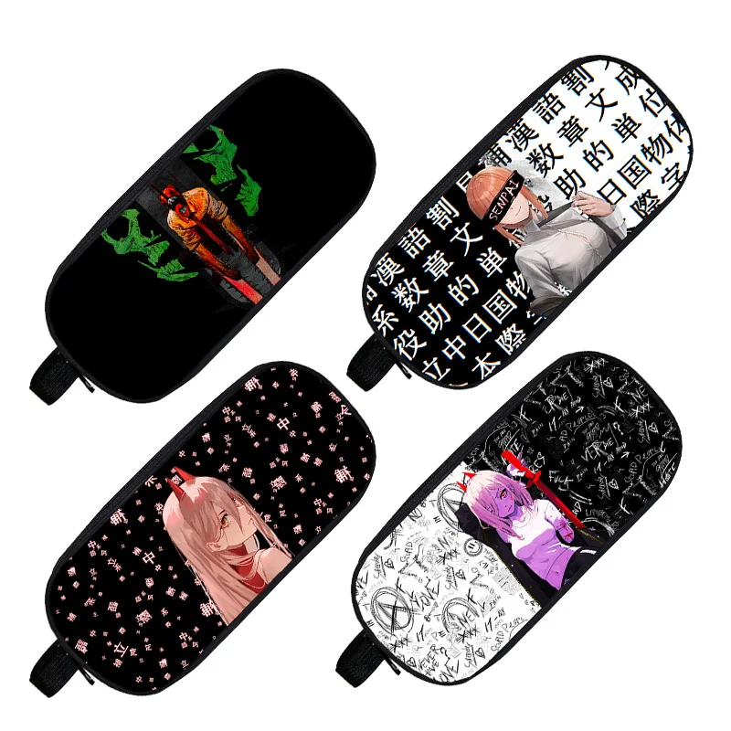 

Japan Cartoon Chainsaw Man Cosmetic Cases Pencil Case Box Child Stationery Storage Pencil Bag Pen Storage 3D Anime Makeup Bag