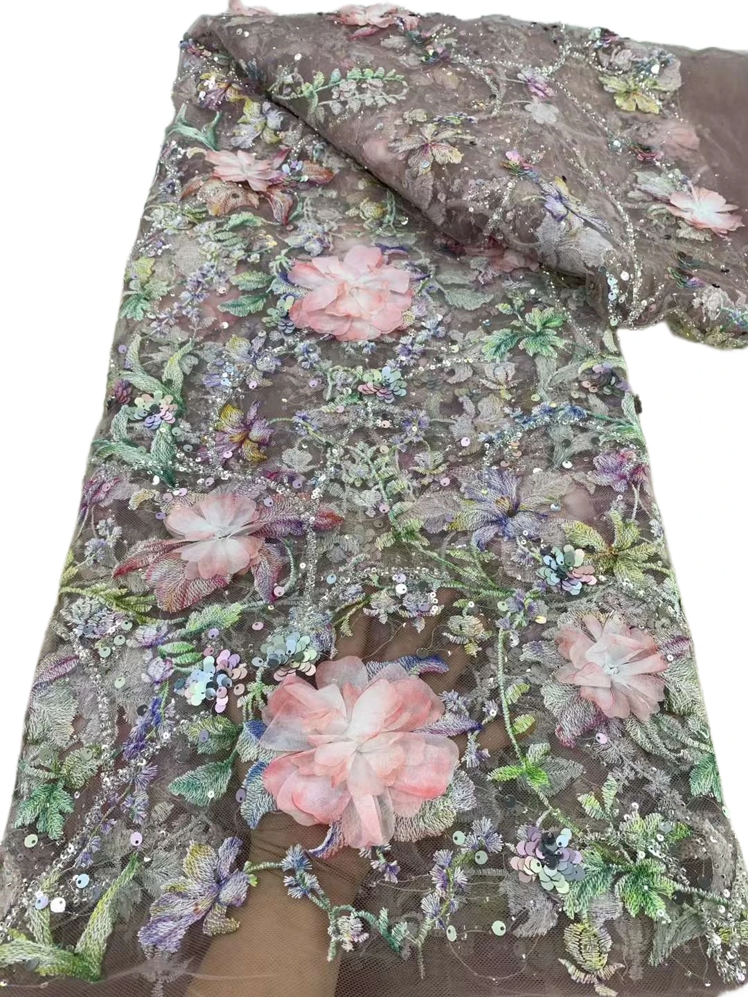 Новинка 2024 элегантное мягкое роскошное платье лучшего качества с 3D аппликацией