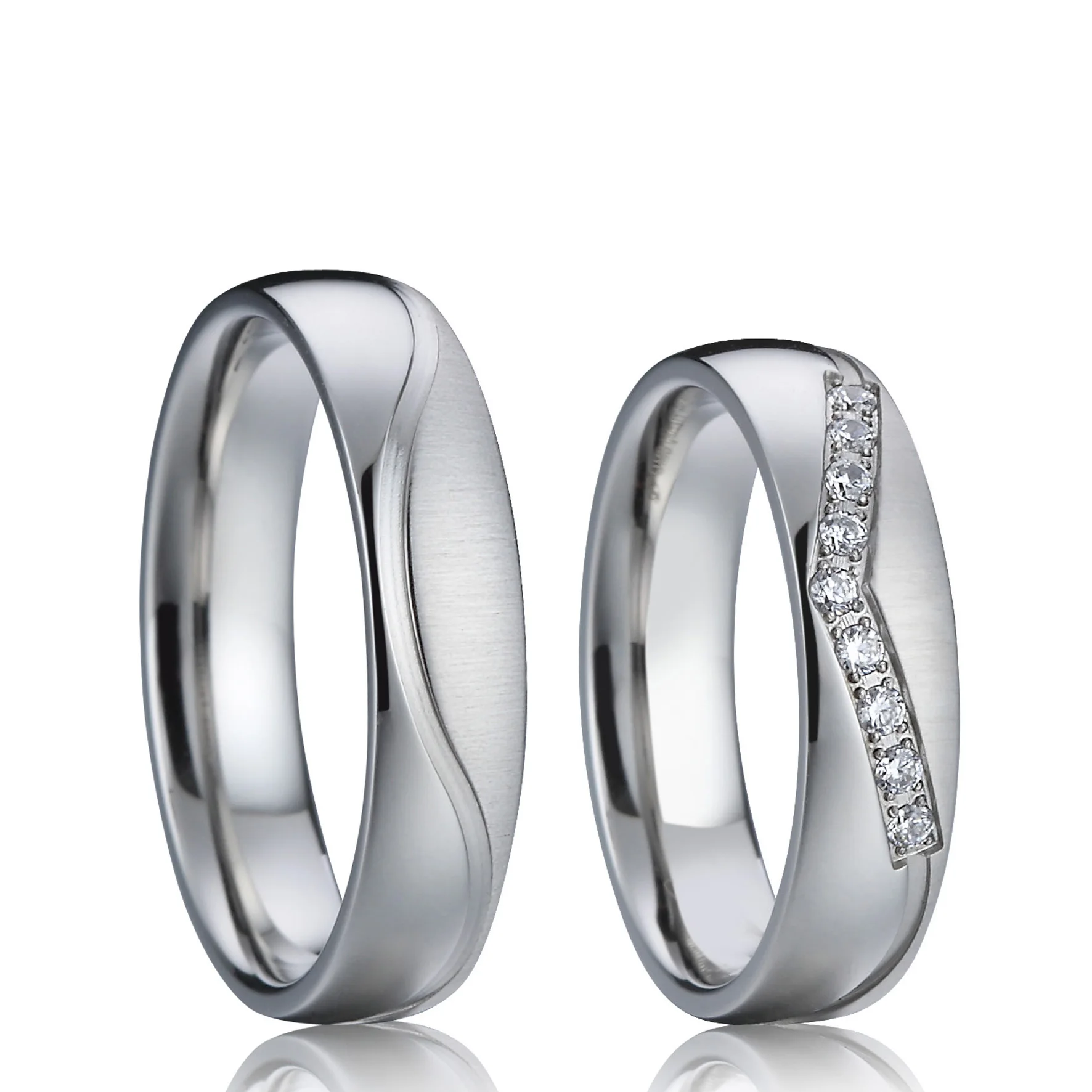 

wedding rings for men and women couples lover's alliance cz crown silver new design hand finger ring marriage