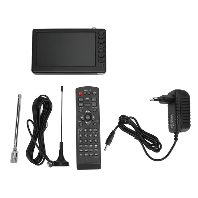 LEADSTAR карманный телевизор D5 5 дюймов VHF UHF Цифровой и аналоговый мини маленький автомобильный телевизор Портативный TV Поддержка USB 1