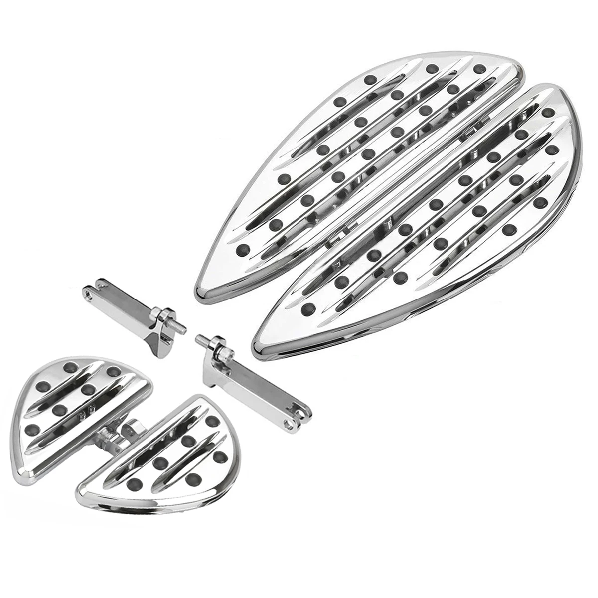 Хромированный передний водительский пол + задние колышки для harley хромированный