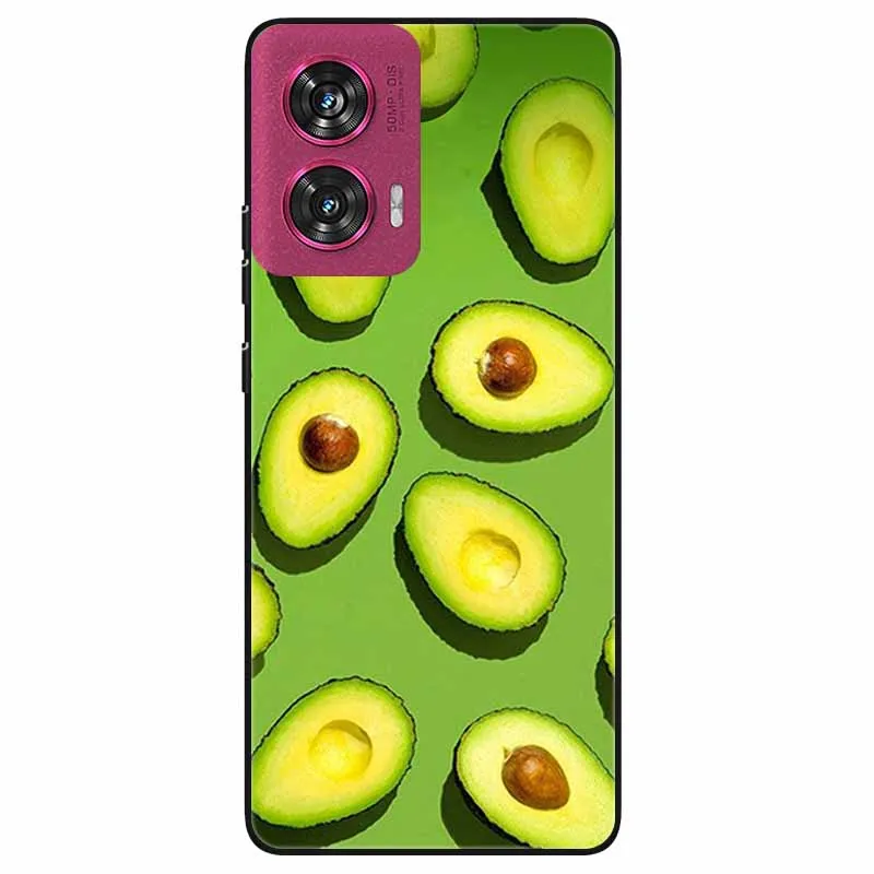 Чехол для Moto Edge 50 Fusion роскошный милый мягкий силиконовый противоударный чехол