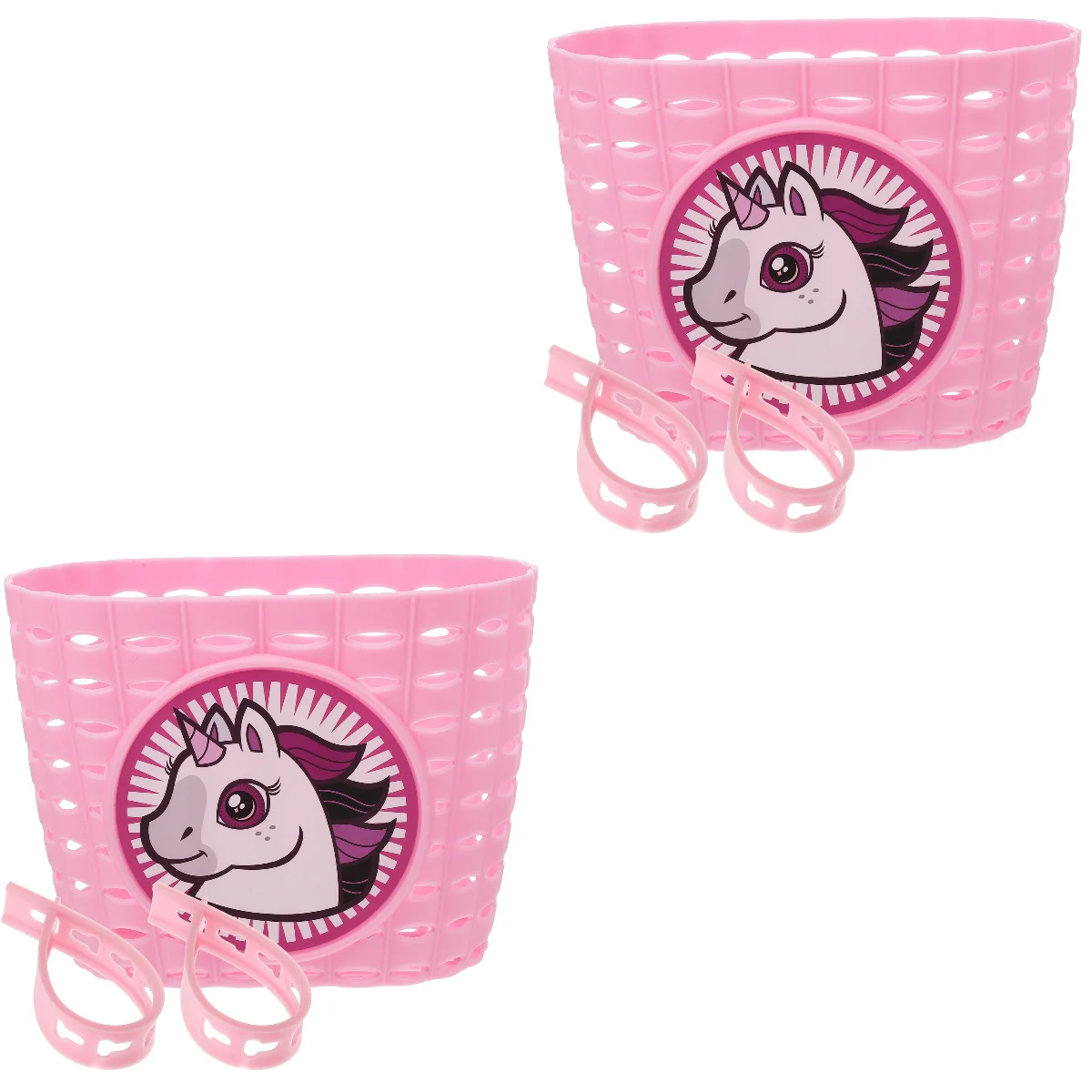 

2x Cartoon Pattern Children Bike Basket Bike Front Basket Bike Handlebar Basket Children Scooter Basket