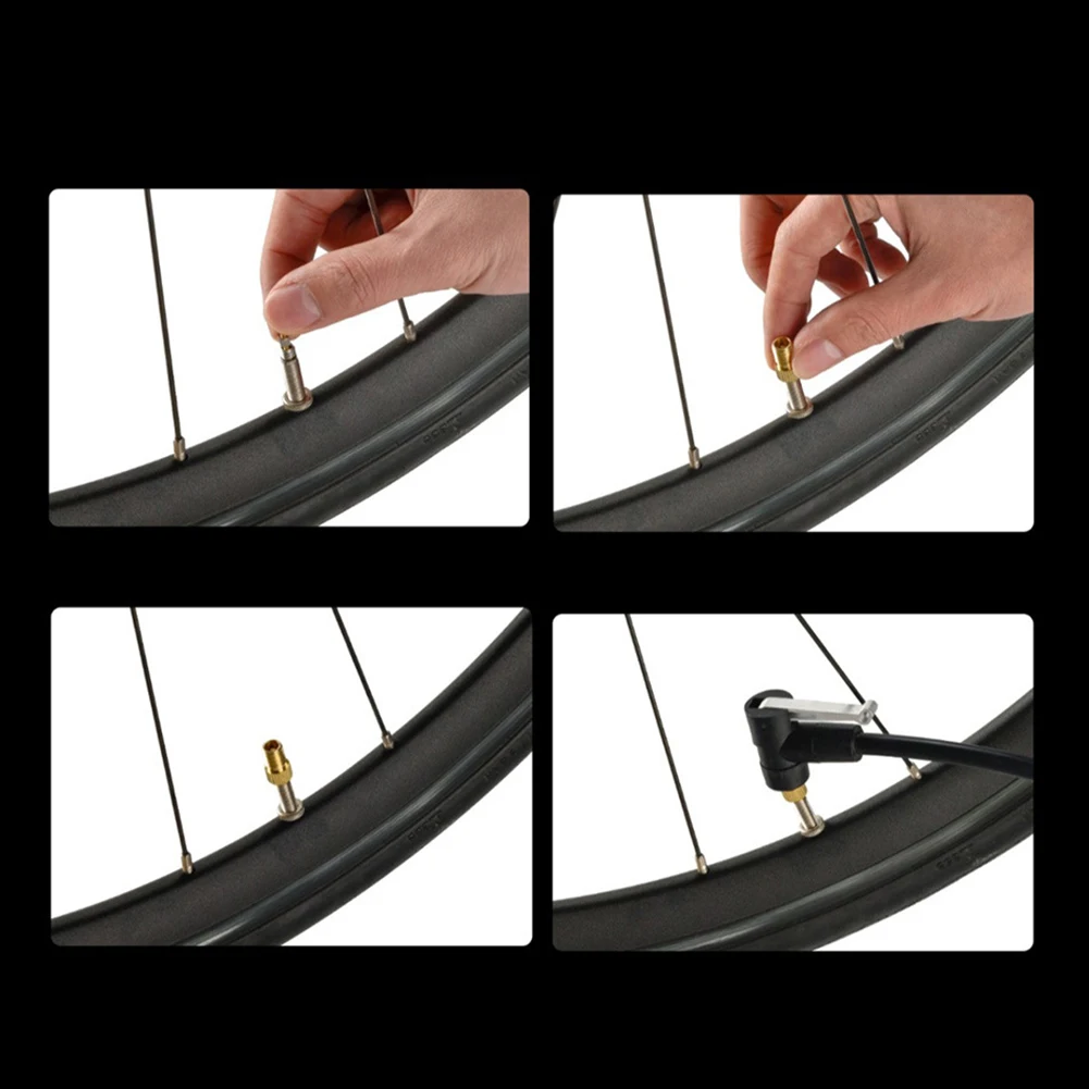 

Conversion Head Valve Adaptor 5pcs Bicycle Accessories Bike Tire Tube Pump Copper + Rubber Ring For Mountain Bike