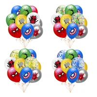 10pc marvel superhero anime figure spiderman latex balloon avenger theme birthday party supplies kawaii room decor children toys