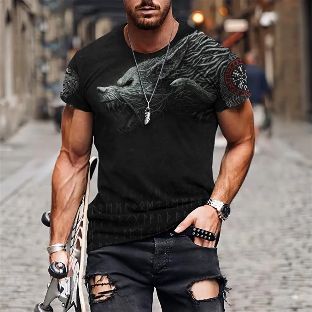 CLOOCL moda uomo t-shirt Viking Fenrir 3D All Over stampato Unisex camicie Casual t-shirt felpe Harajuku uomo abbigliamento S-7XL
