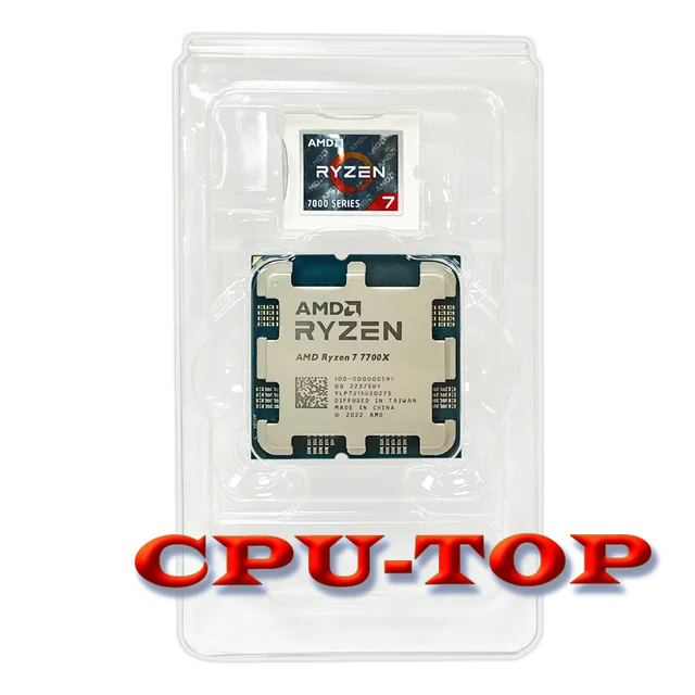 NEW AMD Ryzen 7 7700X R7 7700X 4.5 GHz 8-Core 16-Thread CPU Processor 5NM L3=32M 100-000000591 Socket AM5 New But Without Fan 2
