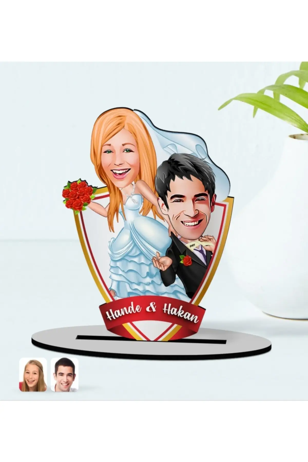 

Personalized Woman miniature Wooden Trinket Model-30