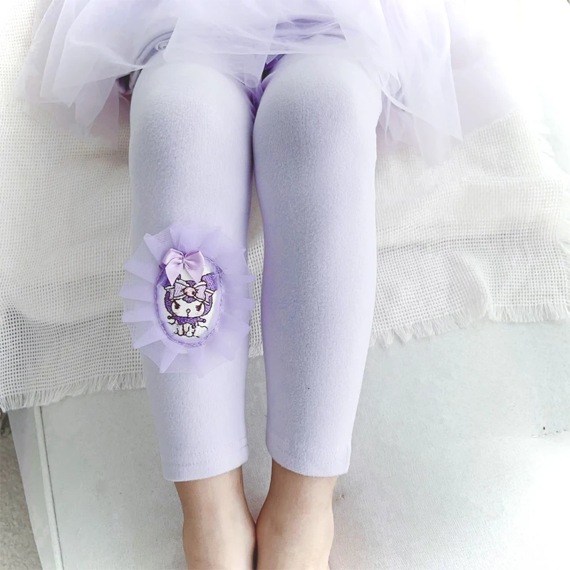 

2024 Sanrioed детские спортивные бесшовные леггинсы для девочек аниме Kuromi Melody Cinnamorol Леггинсы для йоги детские штаны детские брюки подарки