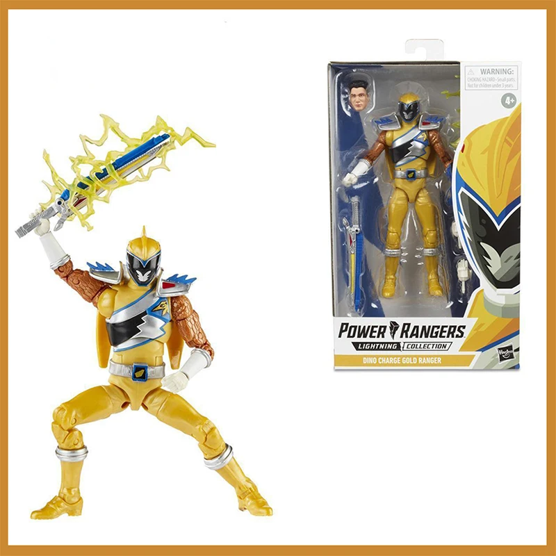 

Фигурки героев аниме Power Ranger Lightning коллекция Dino Charge Gold Ranger фигурки героев Коллекционная модель куклы игрушки для детей