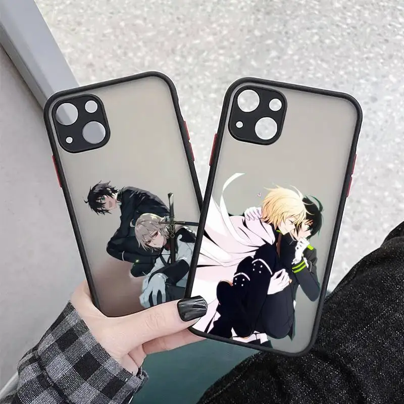 

seraph of the end anime Phone Case matte transparent For iphone 11 12 13 7 8 plus mini x xs xr pro max cover