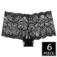 womens underwear lace panties seamless lingerie sexy briefs pants hip up boyshort female underpants thong 6pcslot