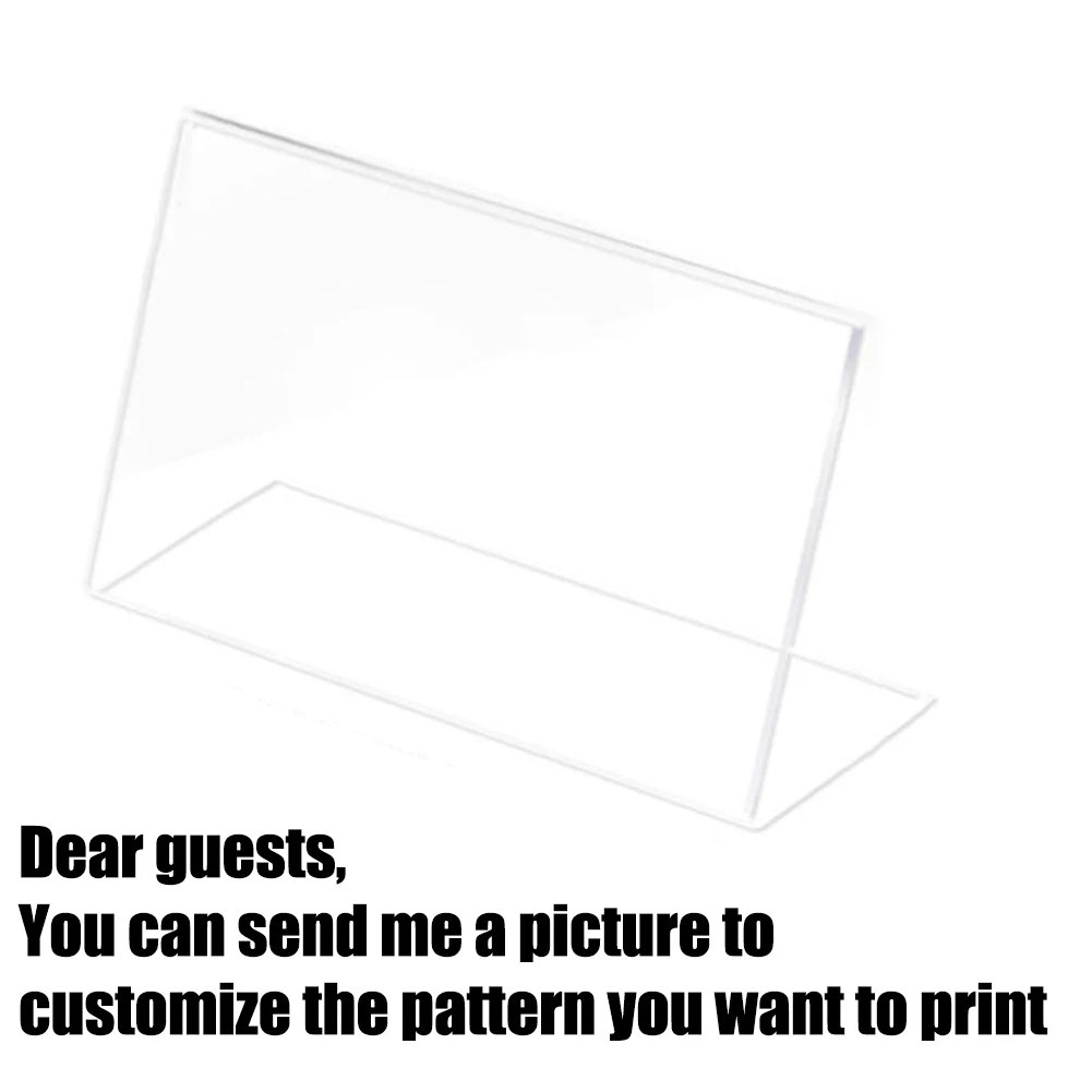 

1pc Clear Price Tag Clip Sign Card Holder Stands Poster Racks Acrylic Mini Label Racks Acrylic Card Display Holder 6*9cm