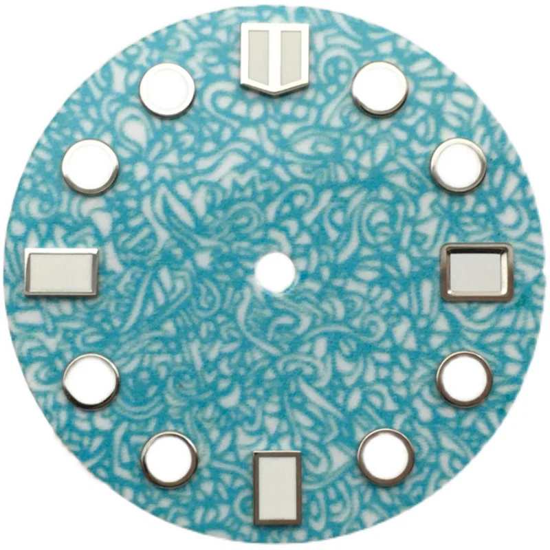 No Logo 28.5mm Watch Dial Replacement Modification Luminous for NH35A Movement, 3 Hours, 3.8 Hours, 00 Hours Watch Accessories