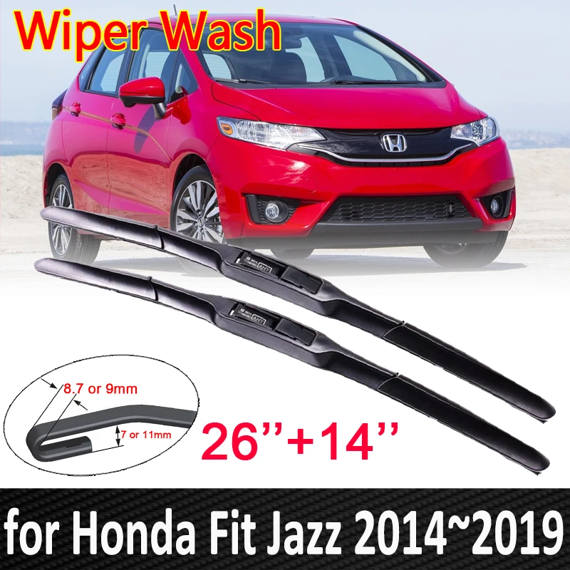 

Автомобильные щетки стеклоочистителя для Honda Fit Jazz 2014 ~ 2019 GK5 2016 2017 2018, стеклоочистители переднего стекла, стеклоочистители, автомобильные аксессуары, товары