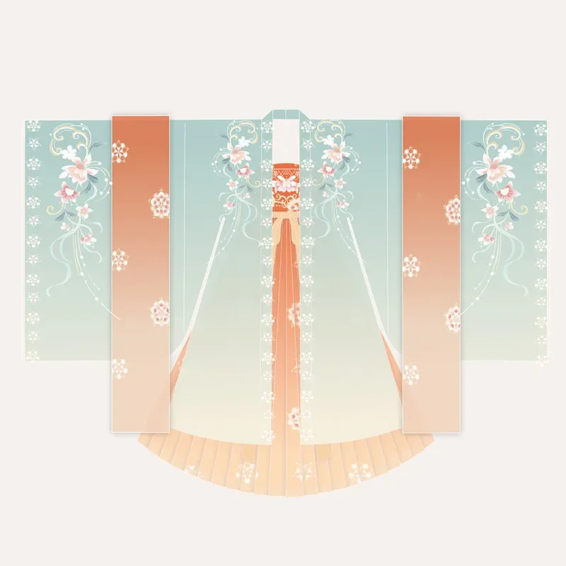 NT188 Новая женская оригинальная рубашка Hanfu длиной до груди с большими рукавами и