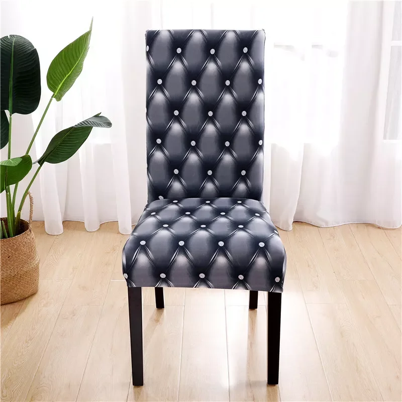 

Spandex Printing Chair Cover Modern Removable Anti-dirty Kitchen Seat Case Stretch Chair Slipcovers for Banquet Dining Room