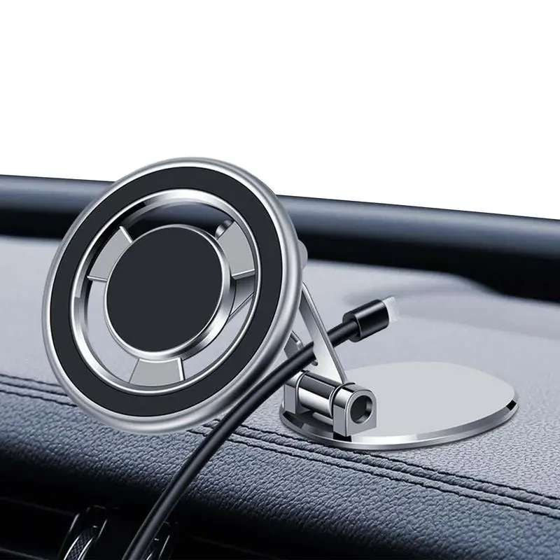 

Folding Magnetic Suction Vehicle-mounted Mobile Phone Holder Car Navigation Fixed Support Frame For Magnetic Suction Plate Type