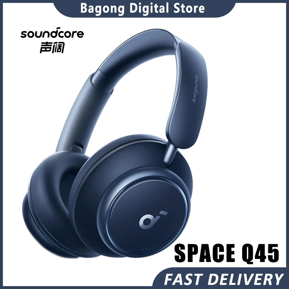 

Беспроводные наушники Soundcore Space Q45, Bluetooth-гарнитура с тройным динамическим активным шумоподавлением, Мужская гарнитура с высоким разрешение...
