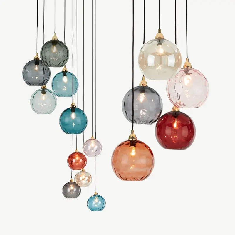 

Multi-head Combination Stained Glass Chandelier Bedroom Bedside Lamp Dining Room Living Room Nordic Modern Decorative Chandelier