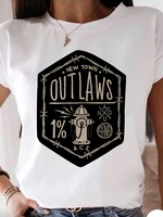 90s vintage tshirt fashion top tees female outlaws design harajuku aesthetic t shirts women summer short ullzang funny t shirt