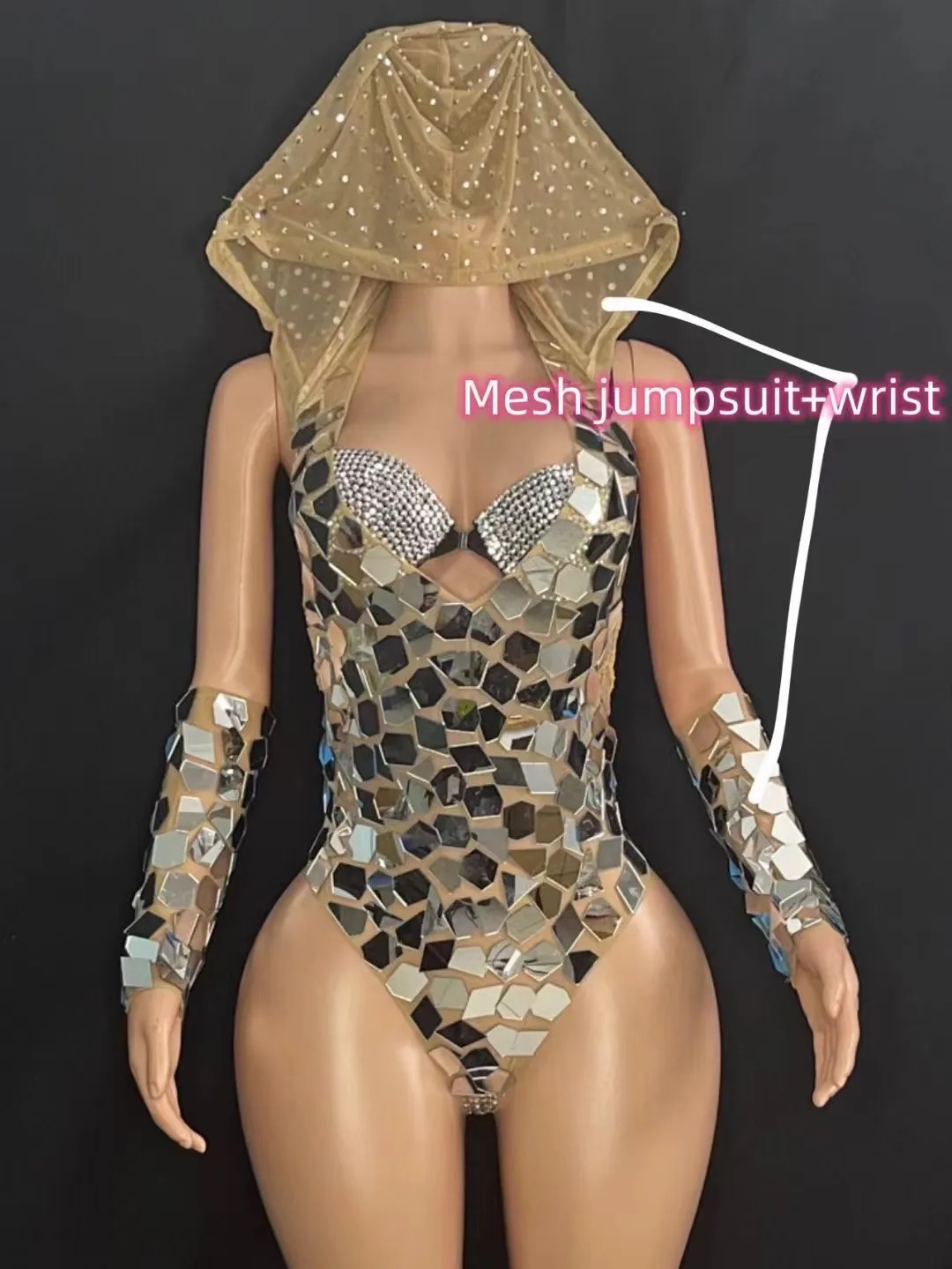 Одежда для выступлений яркая самая красивая роскошная линза комбинезон с