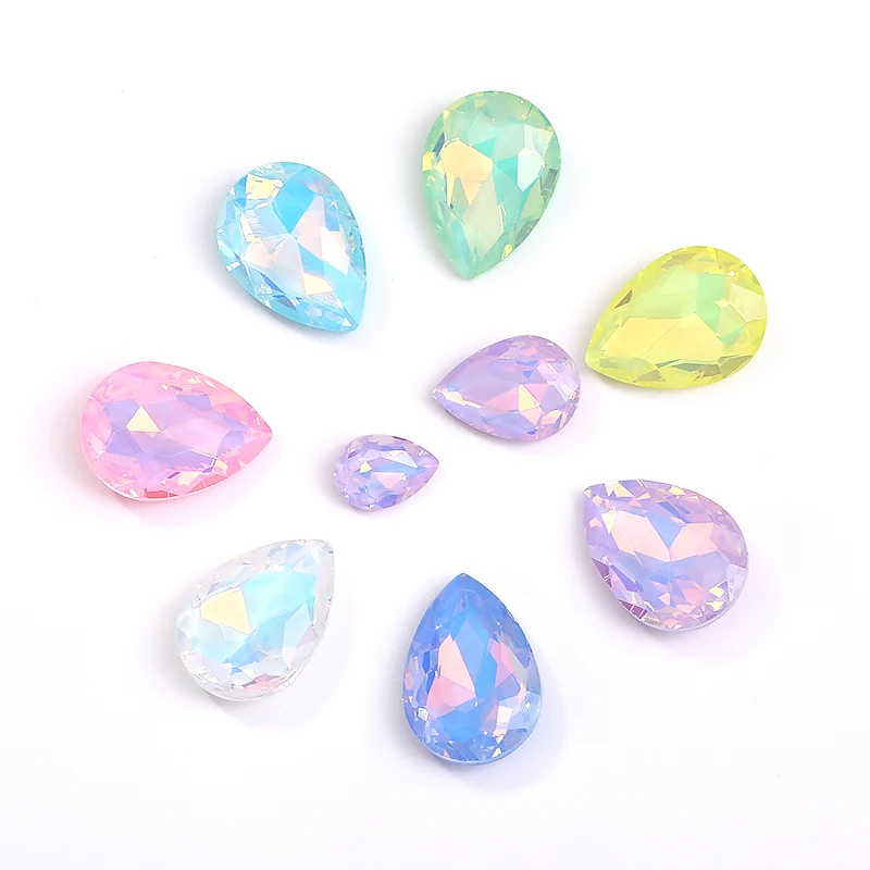 10 шт. стеклянный опал аксессуары для платья Блестящие кристаллы камни