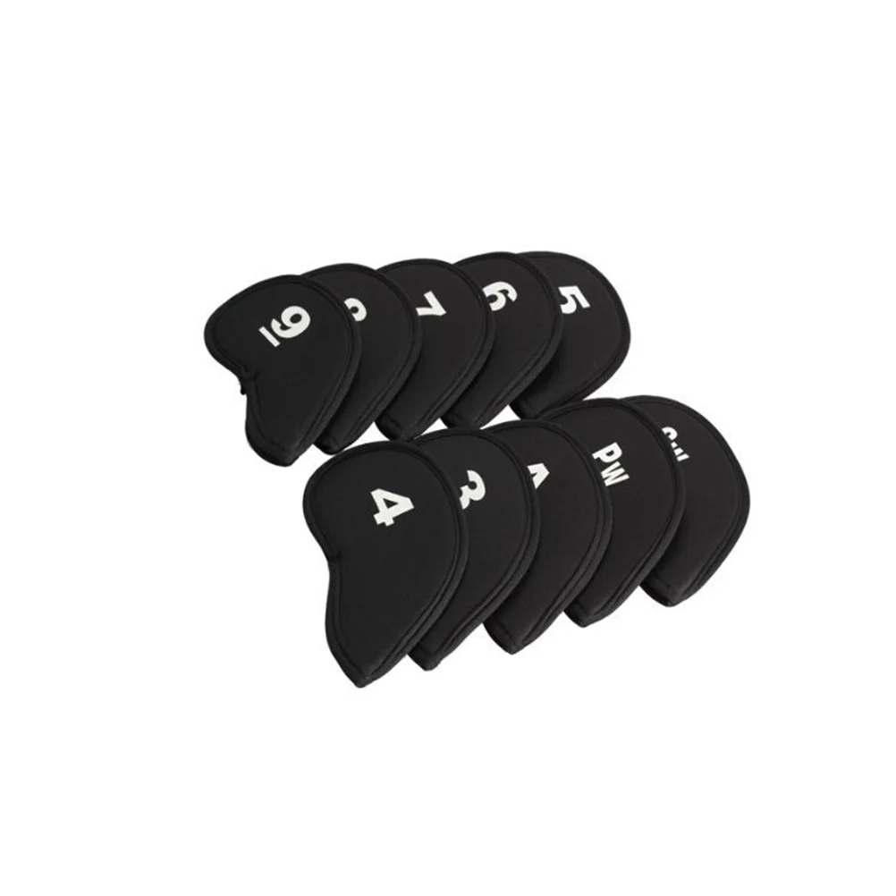 

10 Pcs Heavy Duty Neoprene Thick Club Covers Set Covers for Iron Head (Black)