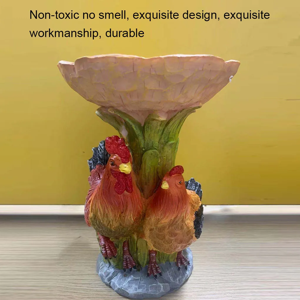 

Садовая статуя с двумя петушками, естественный стиль, легко перемещается, быстрая цветопередача птиц для комнаты, сада, улицы