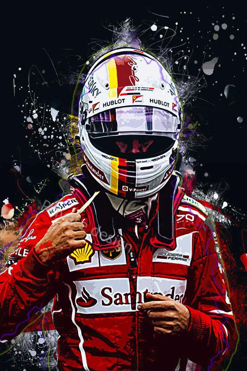 

Себастьян Vettel Настенный декор комнаты Ретро винтажный металлический знак Оловянная табличка для искусства кинотеатра