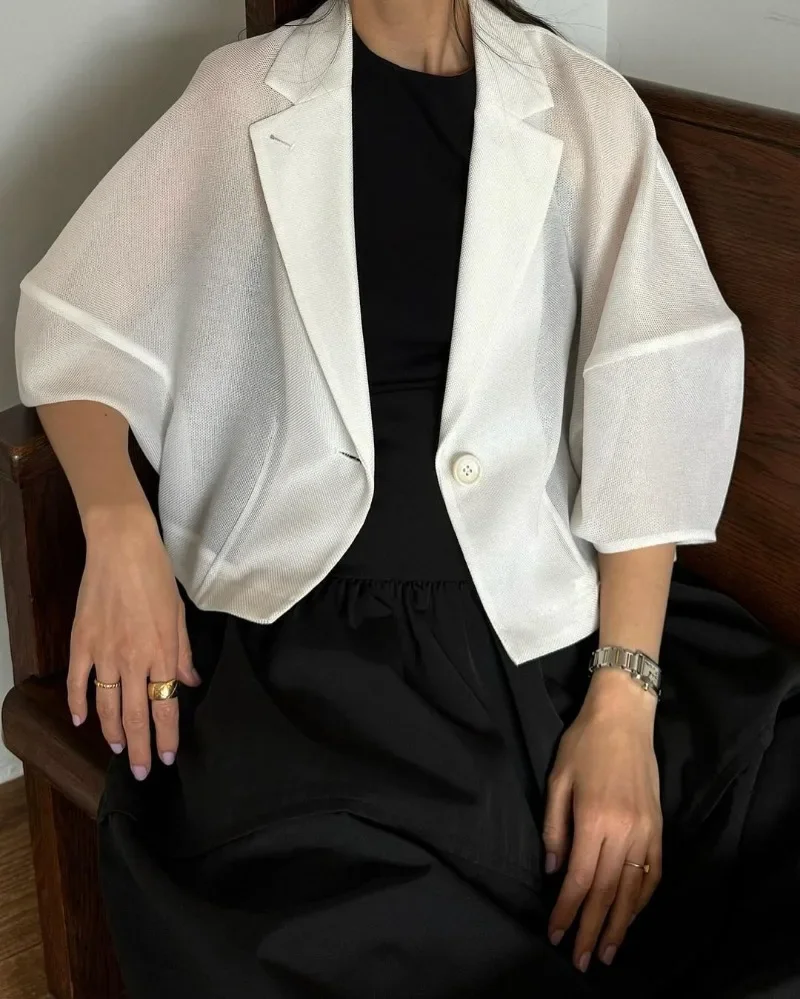 Куртка женская сетчатая свободного покроя с защитой от солнца весна-лето 2024