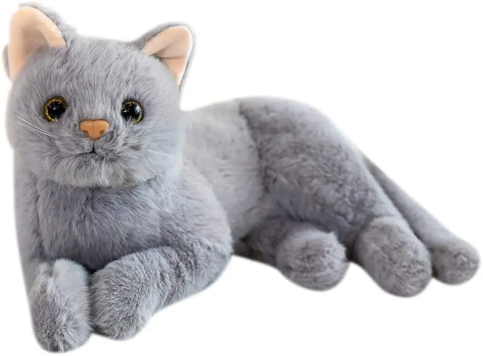 

Cat Plush Soft Toys, Simulation Animal Toy Cats Cute Cat Doll Model Soft Stuffed Animal Pillow Pet Kitty Anime Doll for Kids