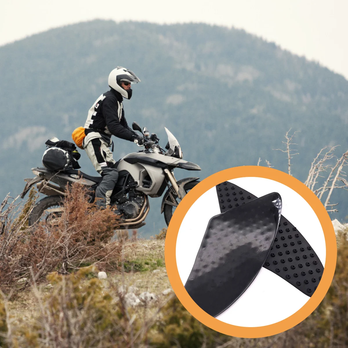 

1 Pair Motorcycle Gas Tank Pads Fuel Tank Protectors Motor Tank Knee Rubber Pads