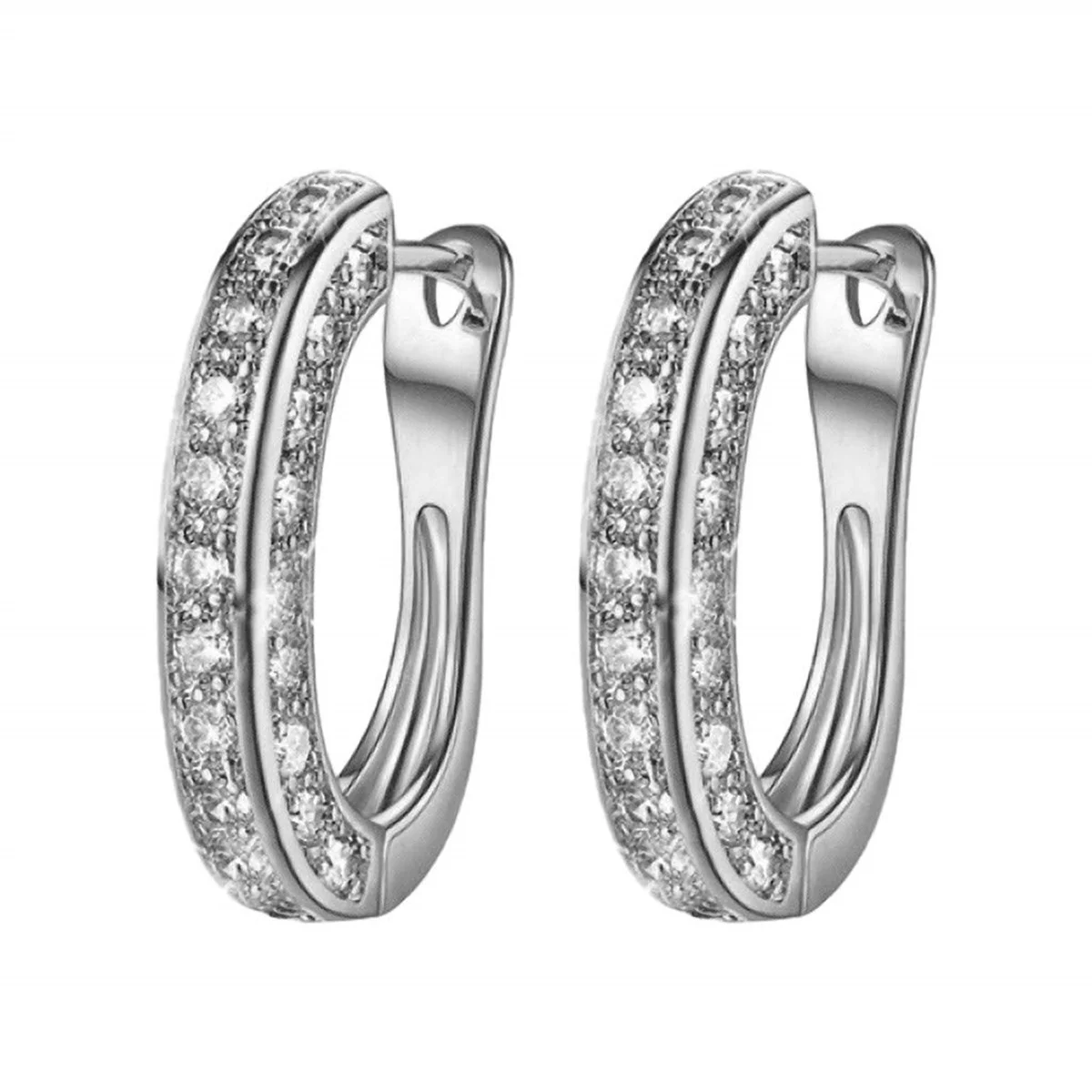 

2023 New Women's Fashion Earrings Round Temperament Luxury Elegant Zircon Earrings Jewelry Anniversary Birthday Gift for Women